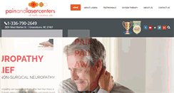 Desktop Screenshot of painandlasercentersofnc.com